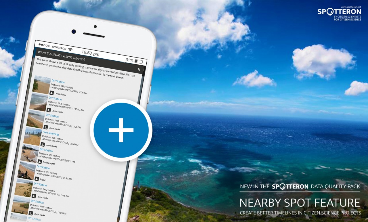 Better science data over time in Citizen Science Apps: introducing the Nearby-Spots feature