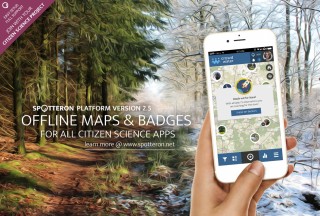 New Version release! SPOTTERON 2.5 brings Offline Maps and Badges for all Citizen Science apps