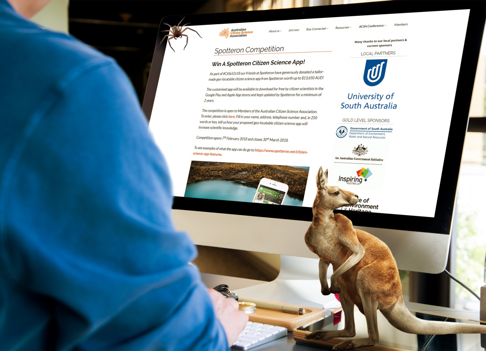 Im Rahmen der australischen Citizen Science Konferenz verlosen wir eine kostenlose SPOTTERON App!