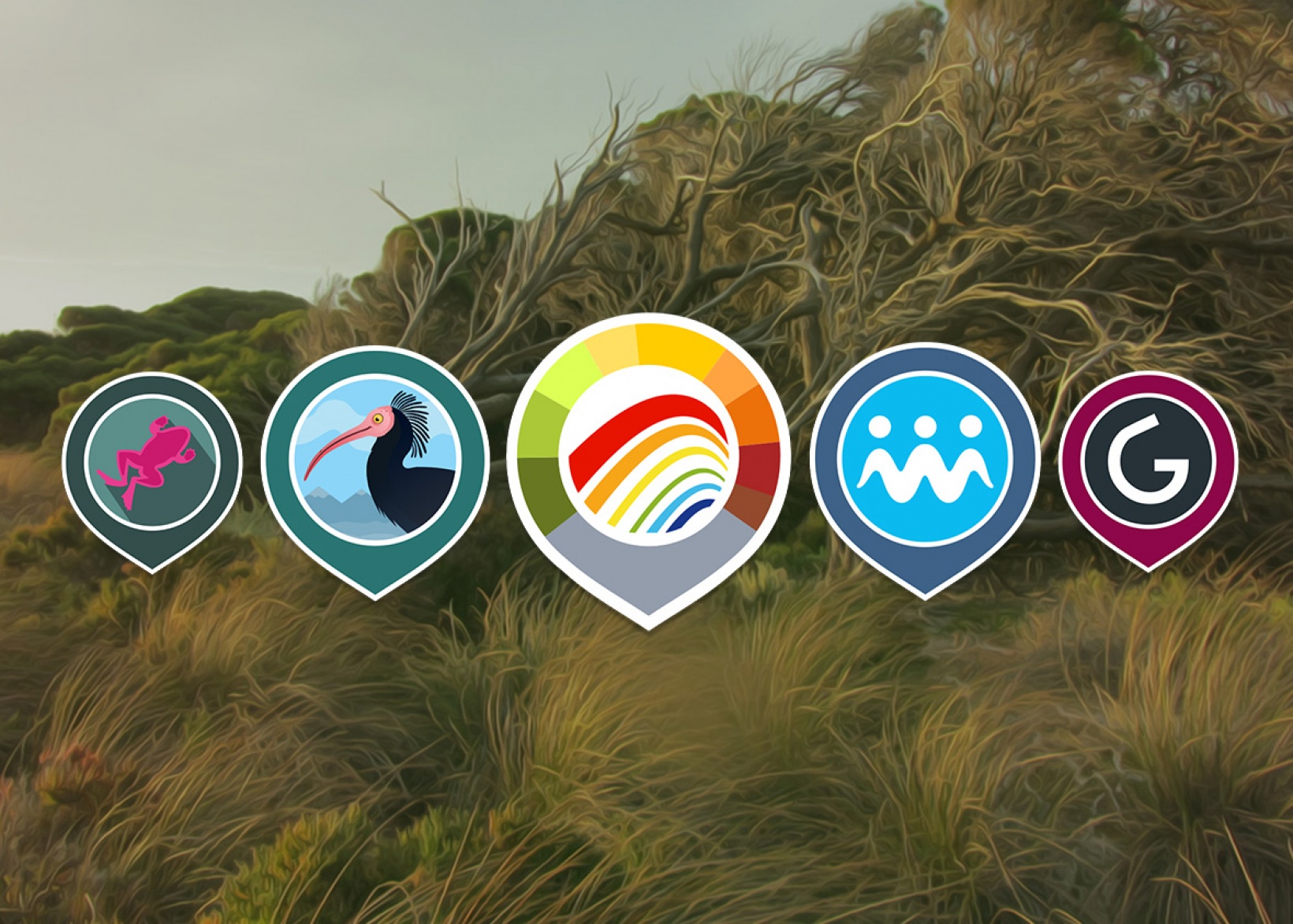 Custom app icon design with logo and project identity